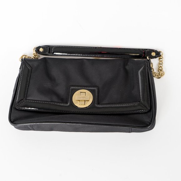 New Kate Spade black nylon/leather/chain purse - Picture 2 of 8